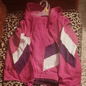 Pink and Purple Chevron Hoodie Set